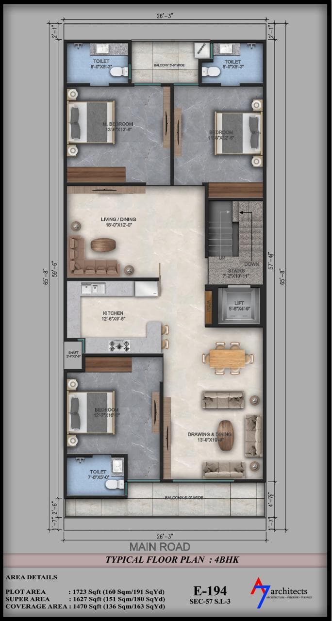 3bhk brand new builder floor Sushant Lok 3