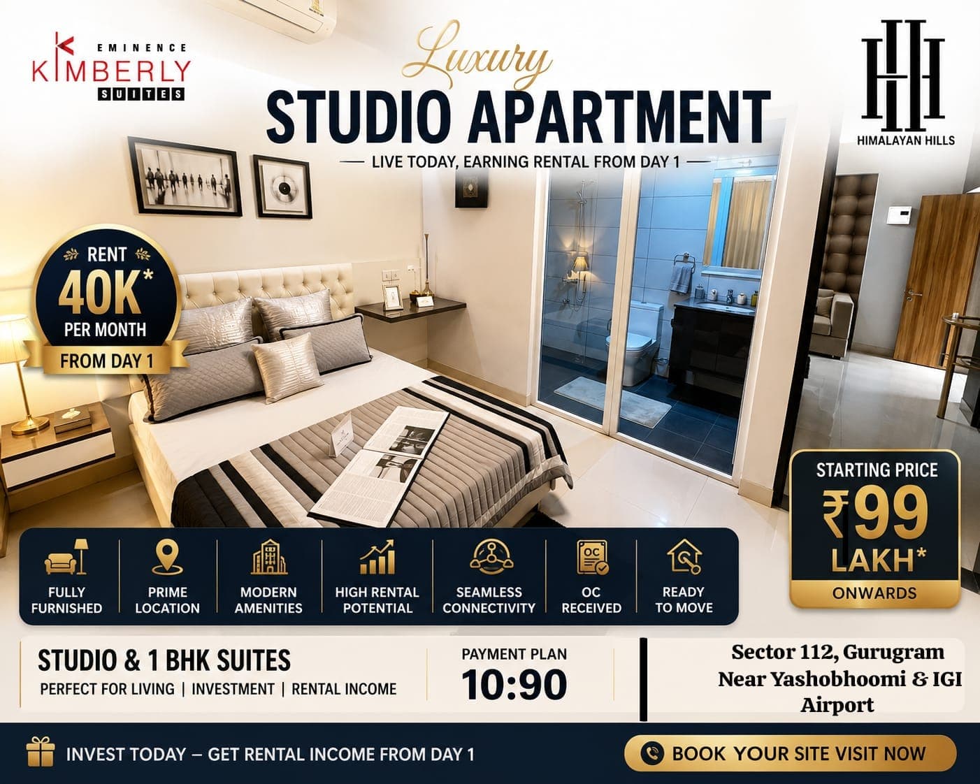 Studio apt Kimberly Suites by Eminence Sec -112
